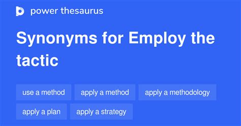 tactic synonyms